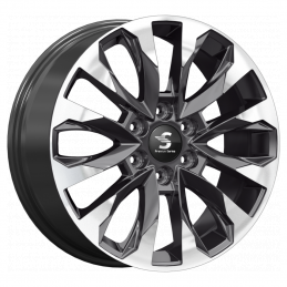 КиК КР007 (20_Pajero Sport) 8x20 PCD6x139.7 ET38 DIA 67.1  Diamond Black Gris